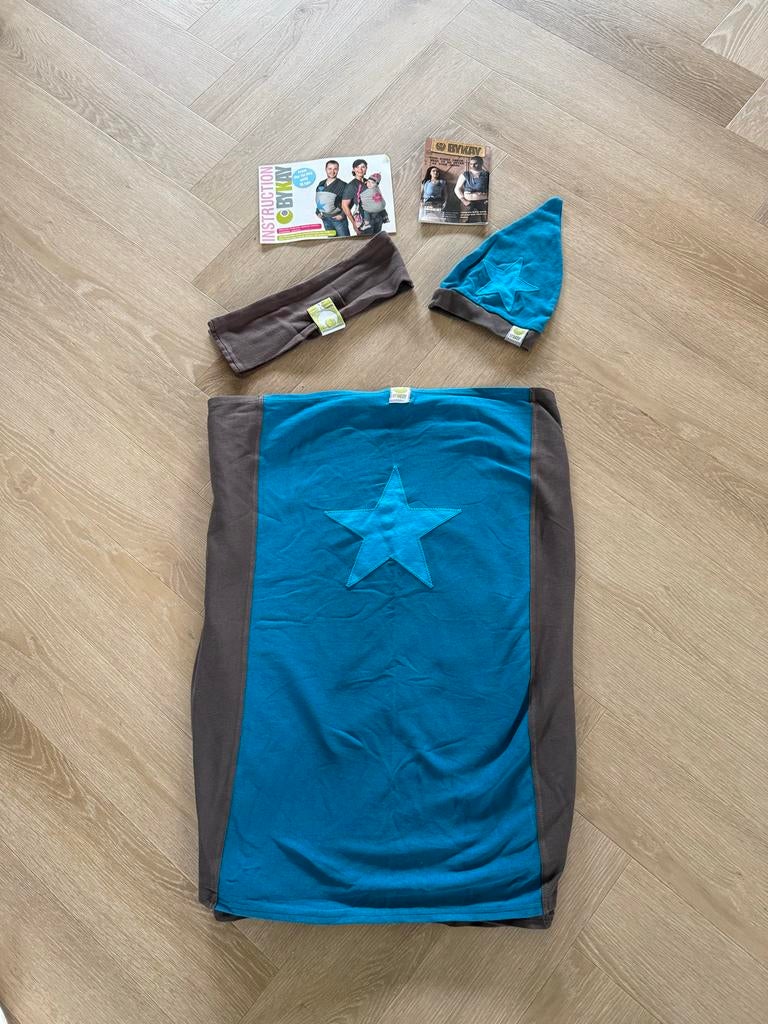 ByKay Draagdoek met muts en instructieboekjes, Overige merken, Draagdoek, Gebruikt, Ophalen of Verzenden