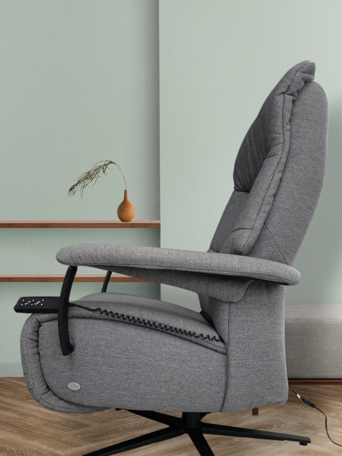 Meubelzorg elektrische relaxstoel als nieuw., Huis en Inrichting, Stoelen, Ophalen of Verzenden, Zo goed als nieuw, Eén, Stof