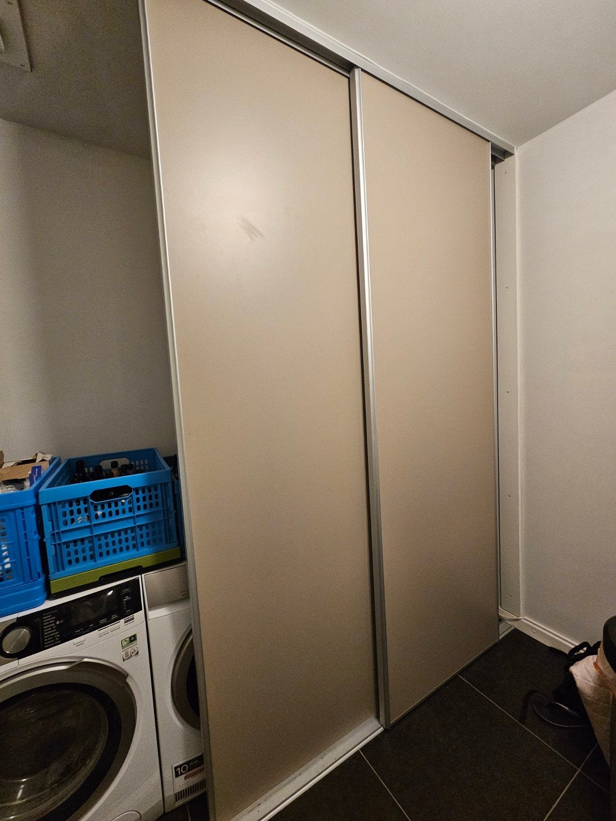Schuifwand met 3 panelen - 240x254.5 cm, Ophalen, Gebruikt, 200 cm of meer, 200 cm of meer