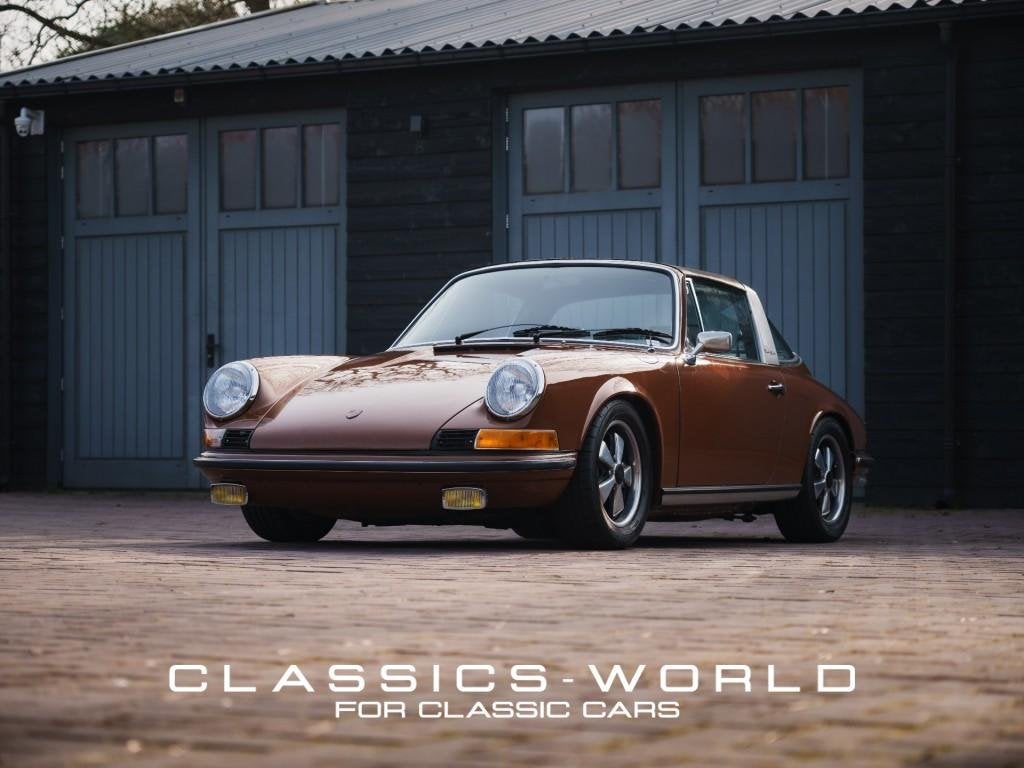 Porsche 911 2.4 T Oiklappe Targa Sepia brown, Auto's, Porsche, Bedrijf, Benzine, Cabriolet, Handgeschakeld, Bruin, Gebruikt