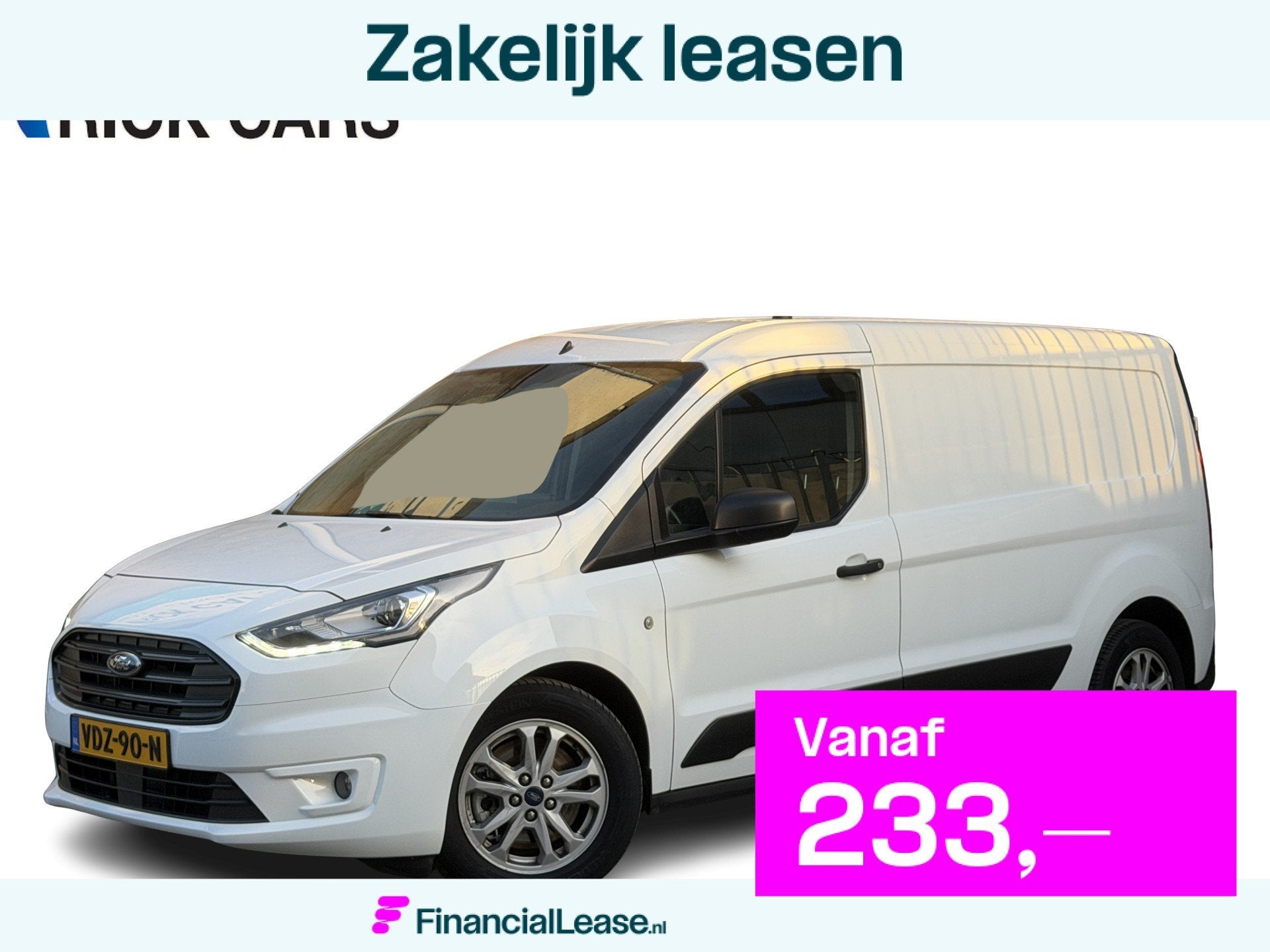 Ford Transit Connect 1.5 EcoBlue 120PK Euro 6 L2 3 zits Crui, Stof, Gebruikt, 1553 kg, Wit