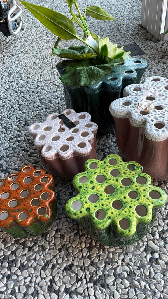 Vasen van villa pottery, Overige kleuren, Nieuw, Ophalen of Verzenden, Glas
