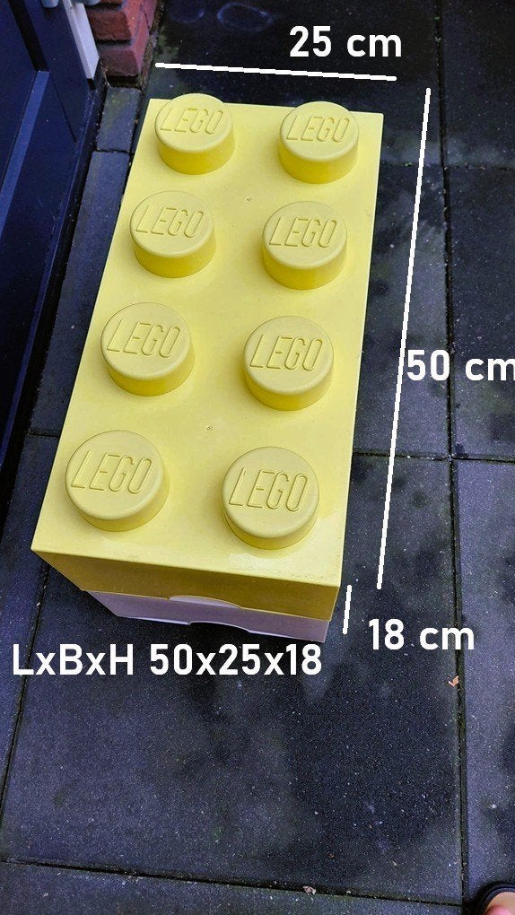 Lego storage brick 2x4 4004 50x25x18 cm, Verzenden, Lego, Accessoire, Zo goed als nieuw