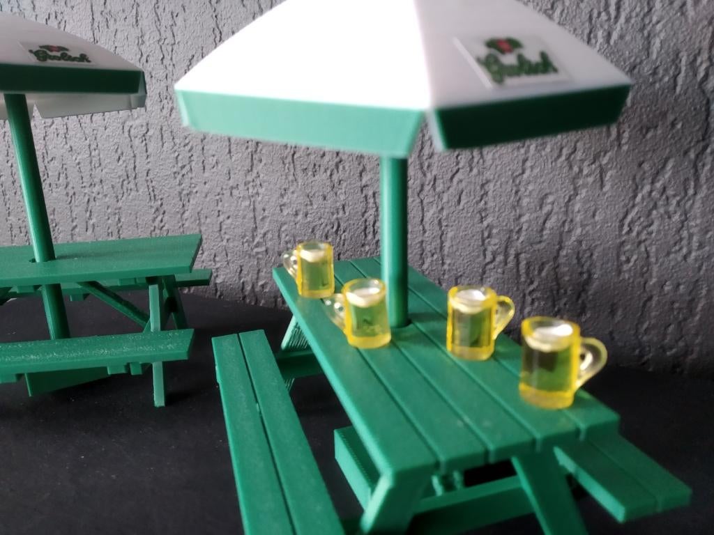 GROLSCH picknick tafel + Parasol + bierpullen + kratje, Ophalen of Verzenden, Nieuw, Overige typen, Grolsch