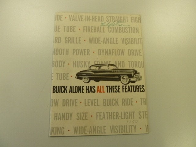 1950 Buick Features Brochure USA, Ophalen of Verzenden, Gelezen, Overige merken