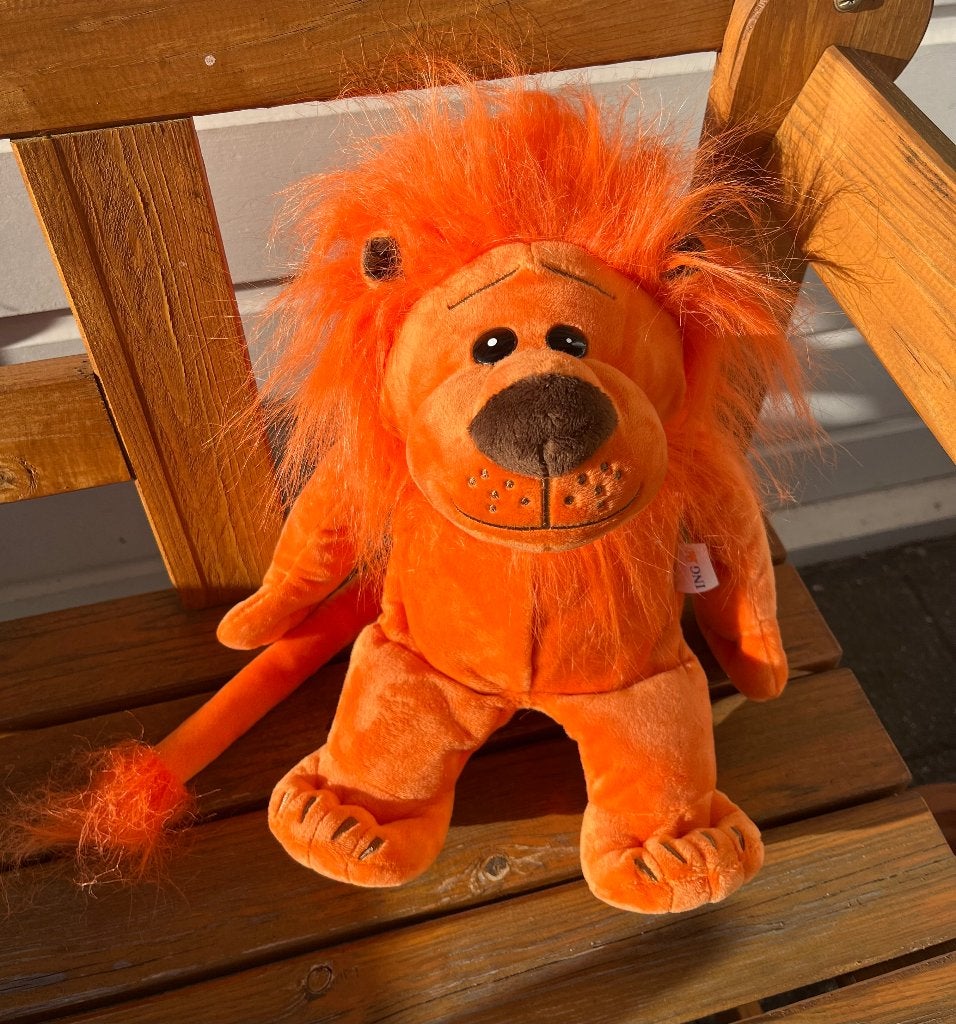 ING knuffel leeuw - pluche oranje spaarpot | WK voetbal, Ophalen of Verzenden, Zo goed als nieuw, Overige materialen, Dier