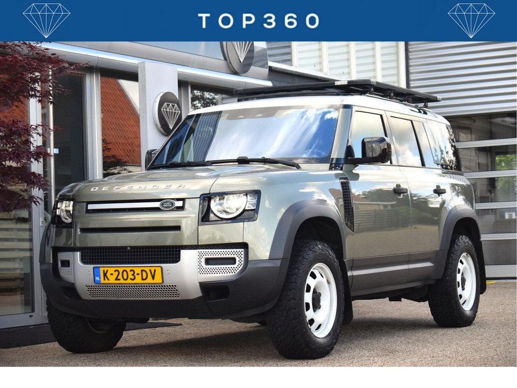 Land Rover Defender 110 2.0 P300 110 SE 7p. OrigNL 7-zits |, Auto's, Land Rover, Automaat, Stof, Gebruikt, 4 cilinders
