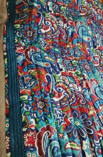 Kleurrijke handgestikte Quilt eenpersoonsbed 150x210cm, Eenpersoons, Meerkleurig, Nieuw, Ophalen of Verzenden