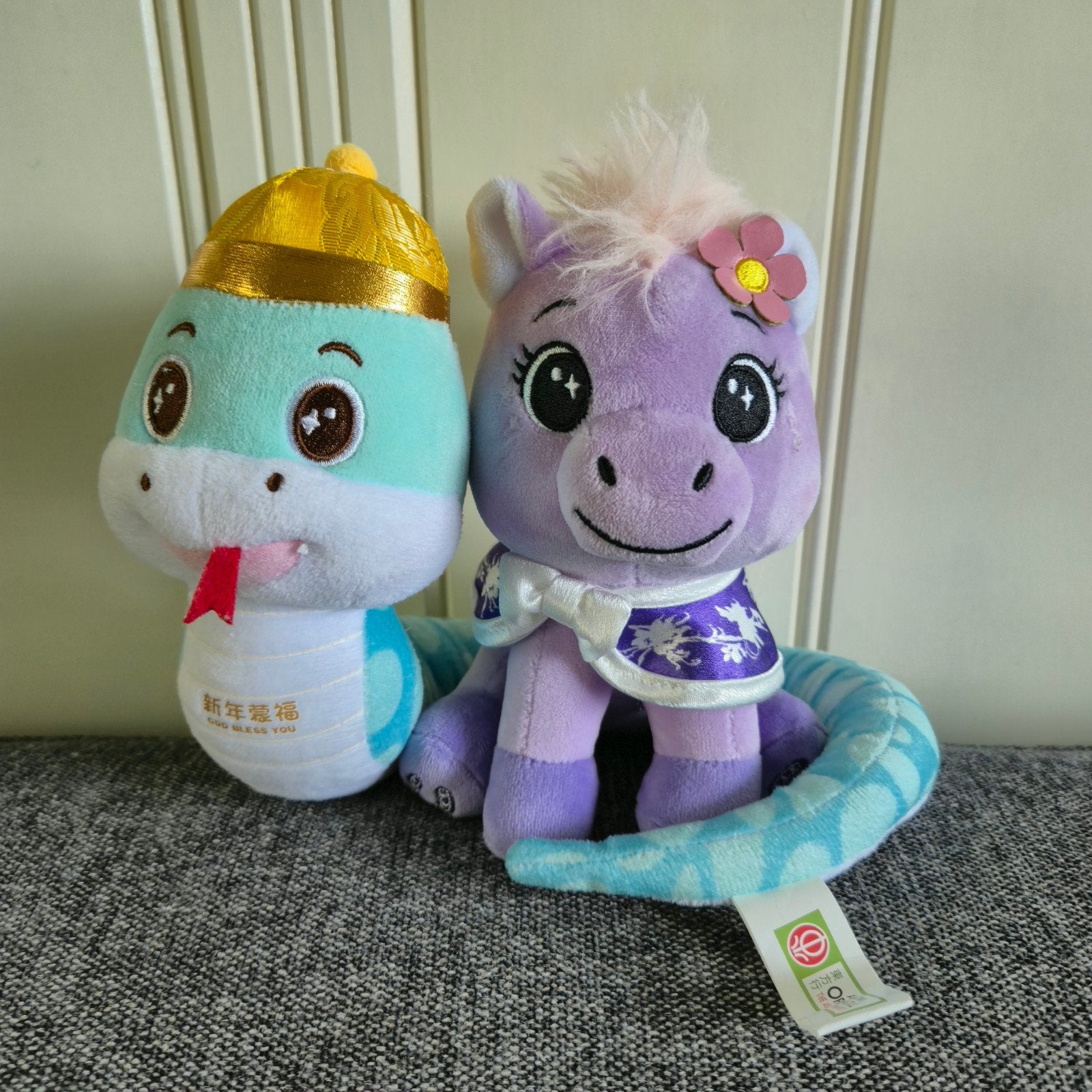 Chinees Horoscoop Slang en Paard Knuffels, Kinderen en Baby's, Speelgoed | Knuffels en Pluche, Ophalen of Verzenden, Gebruikt