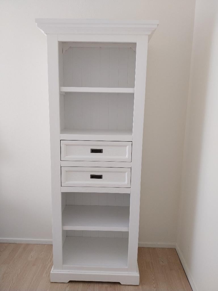Boekenkast wit, Ophalen, 50 tot 100 cm, Zo goed als nieuw, Riviera Maison stijl