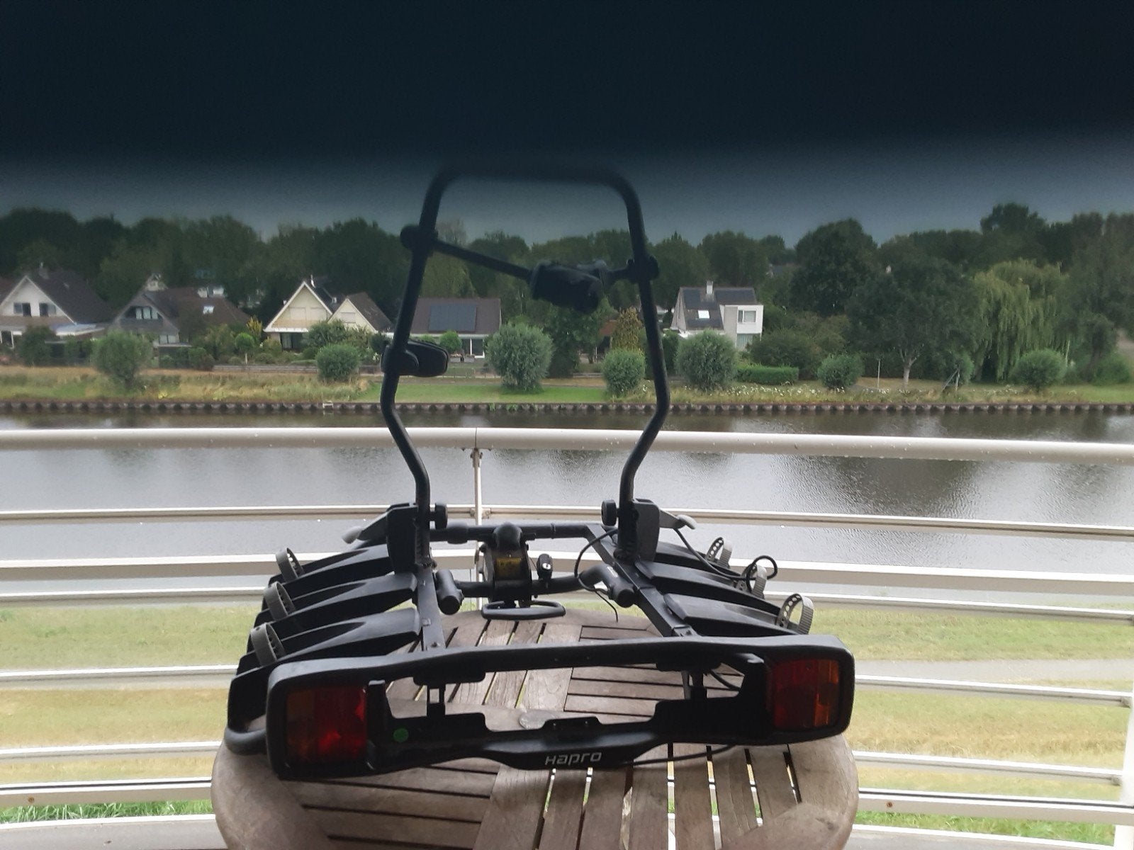 Hapro fietsendrager kantelbaar voor 3 fietsen, Ophalen, 3 fietsen of meer, Gebruikt, Trekhaakdrager
