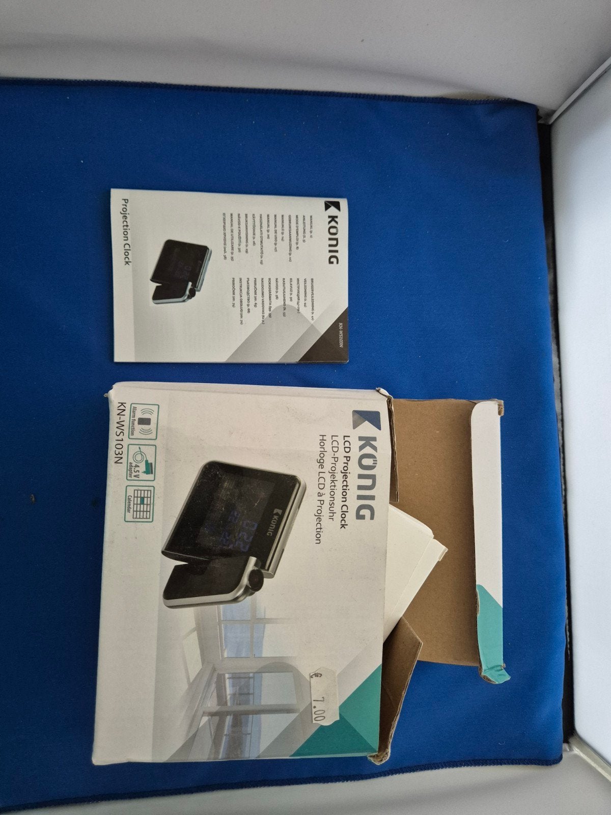 König LCD Projectieklok - Nieuw in doos, Huis en Inrichting, Woonaccessoires | Klokken, Ophalen, Met verlichting, Nieuw, Digitaal