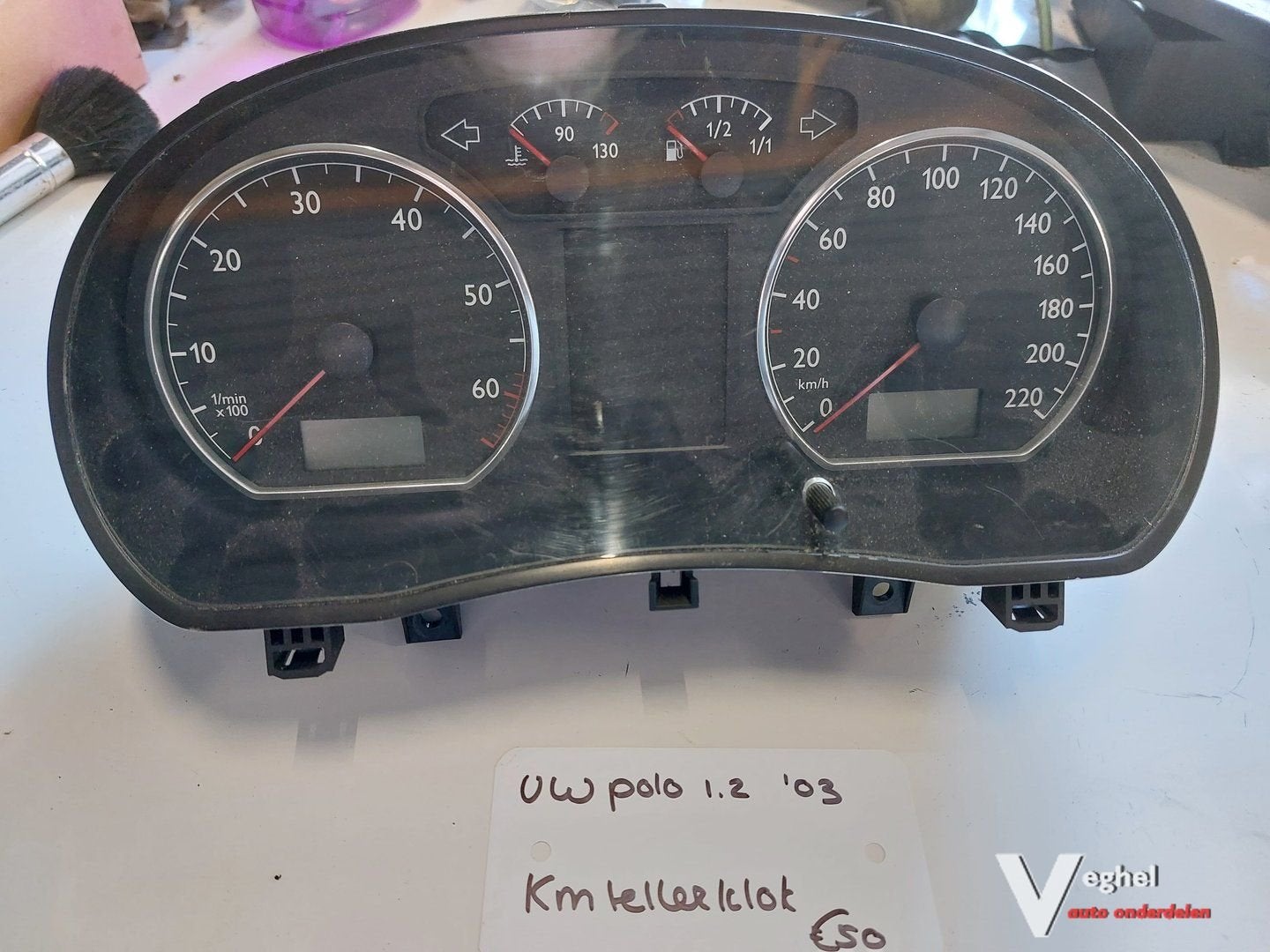 VW Polo 1.2B Km Tellerklok '03, Gebruikt, -, -, Ophalen of Verzenden