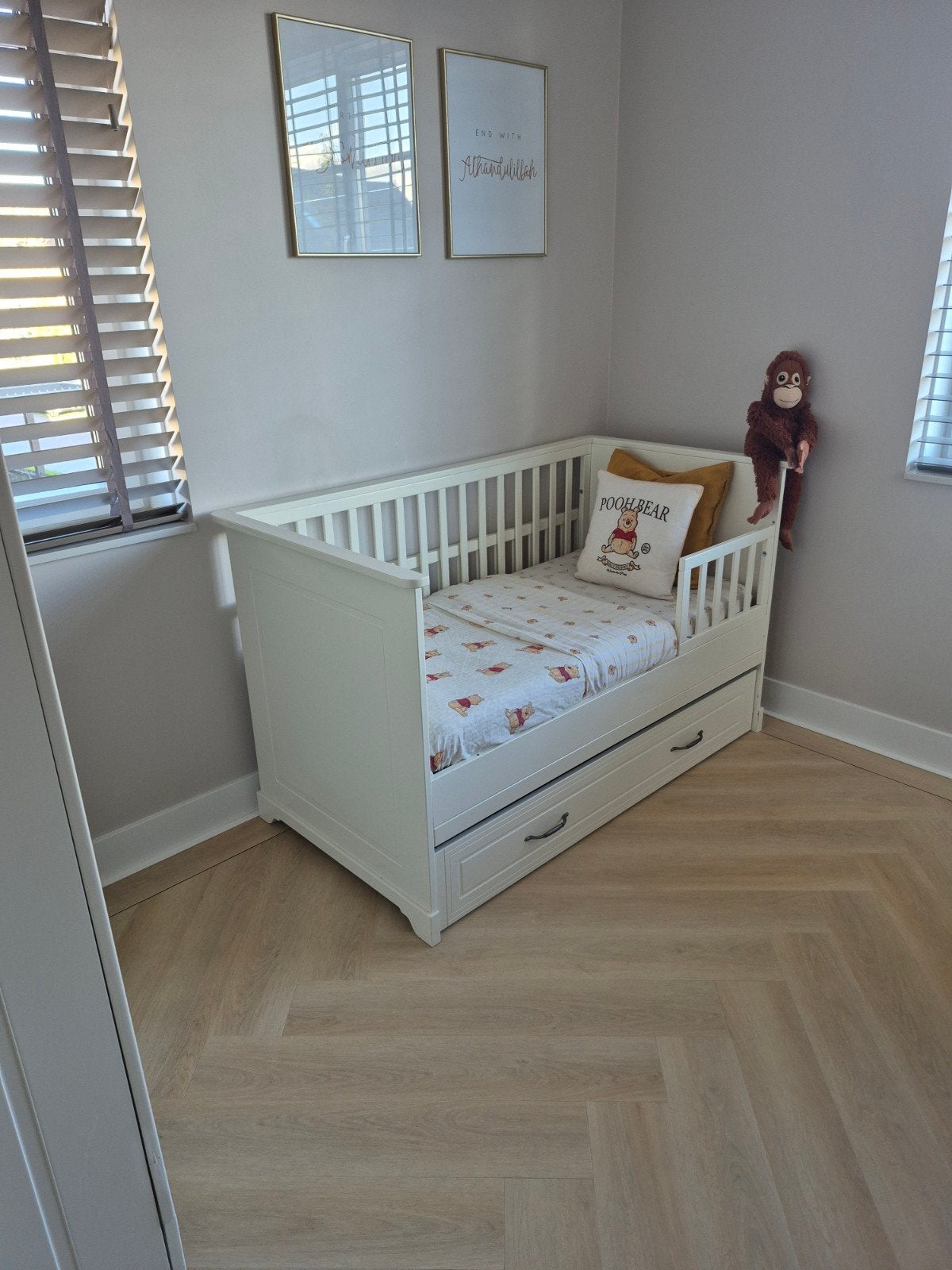 Witte babykamer kast met lade, Ophalen of Verzenden, 50 tot 70 cm, 100 cm of meer, 105 cm of meer