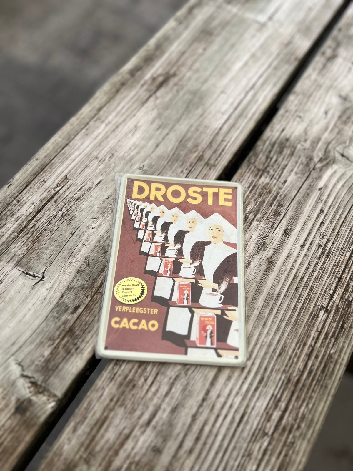 Droste reclamebord met de bekende verpleegster afbeelding., Ophalen of Verzenden, Overige typen