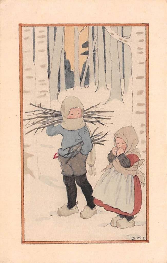Fantasie Illustratie van B. Midderigh-Bokhorst, Ophalen of Verzenden, Voor 1920, Ongelopen, Kinderen