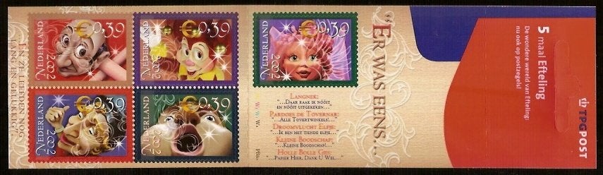 Nederland Postzegelboekje 80 postfris De Efteling, Postzegels en Munten, Ophalen of Verzenden, Na 1940, Postfris