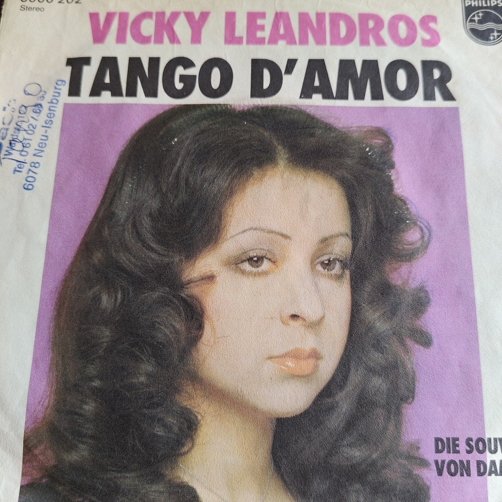 Vicky Leandros - Tango D'Amor (Single), Gebruikt, 7 inch, Ophalen of Verzenden, Pop