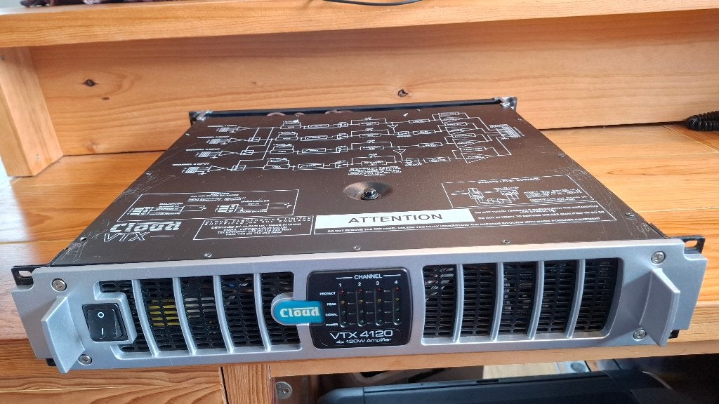 Cloud VTX4120 4 kanaals eindversterker, Audio, Tv en Foto, Overige merken, Overige systemen, Ophalen of Verzenden, Zo goed als nieuw