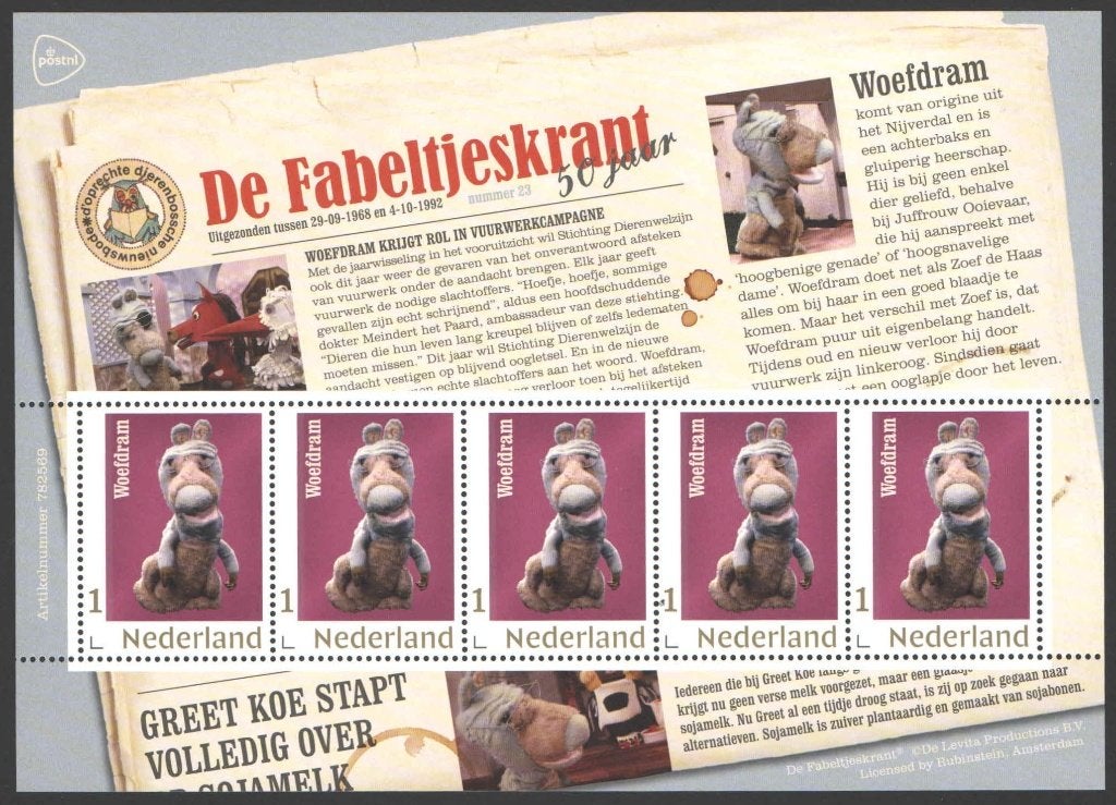 Postzegels De Fabeltjeskrant: Truus de Mier, Ophalen of Verzenden, Na 1940, Postfris