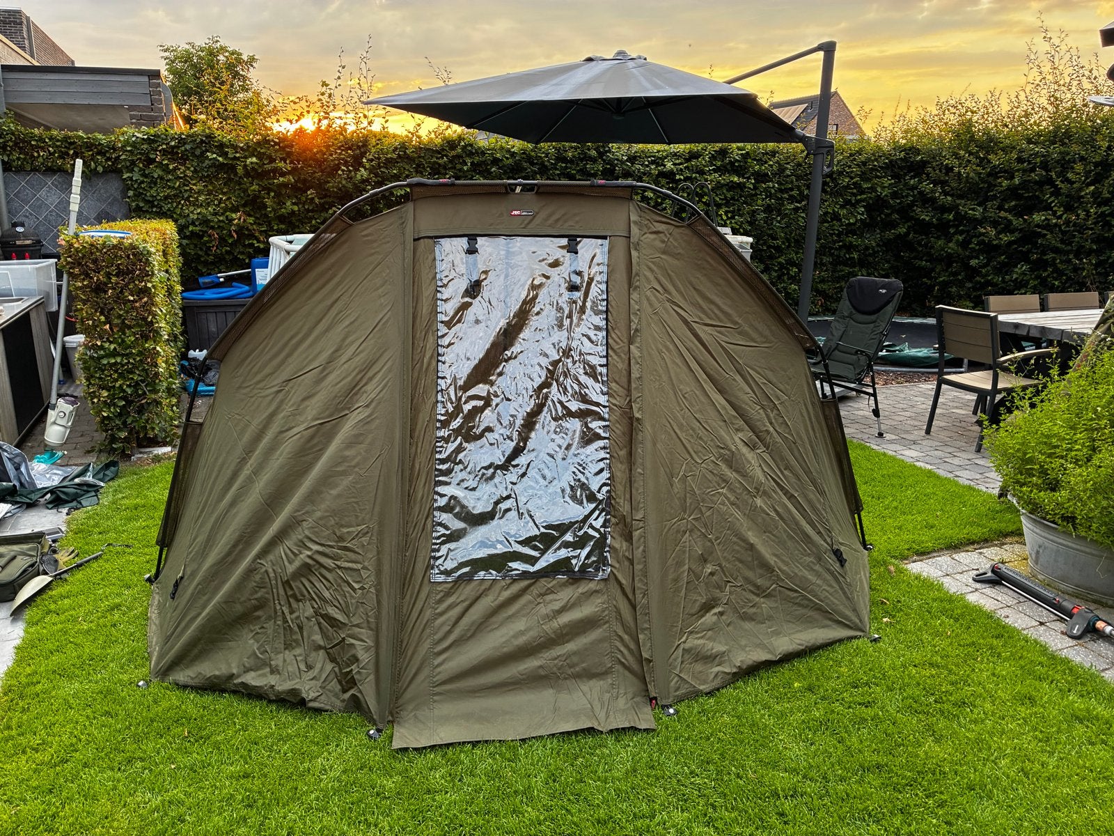 JRC Contact 2-persoons Bivvy - Zo goed als nieuw, Caravans en Kamperen, Ophalen, Zo goed als nieuw, Tot en met 2