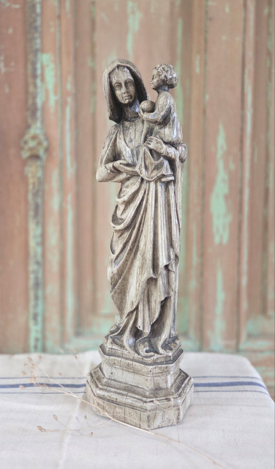Gipsen Maria beeld met kind, Ophalen of Verzenden