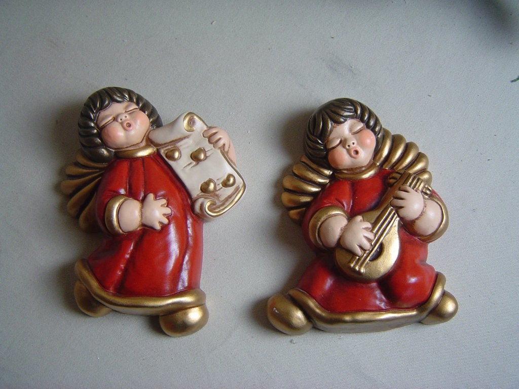 2 Thun kerstengelen Bozner keramik, Ophalen of Verzenden, Zo goed als nieuw