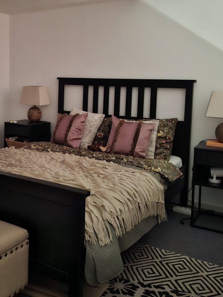Bed 140x200, Ophalen, Gebruikt, Zwart, Tweepersoons
