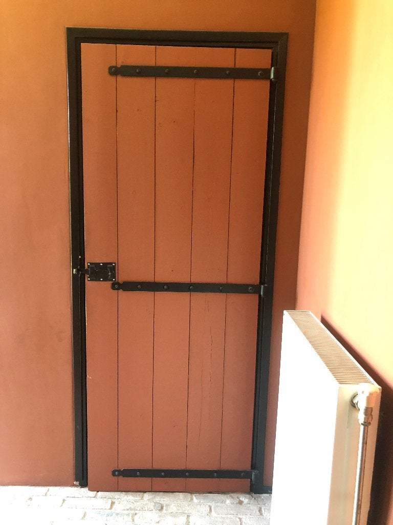 houten deur, Ophalen, Gebruikt