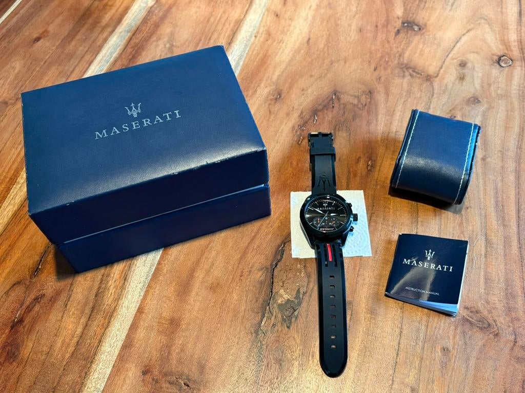 Maserati horloge MC, Sieraden, Tassen en Uiterlijk, Horloges | Heren, Overige merken, Staal, Polshorloge, Overige materialen