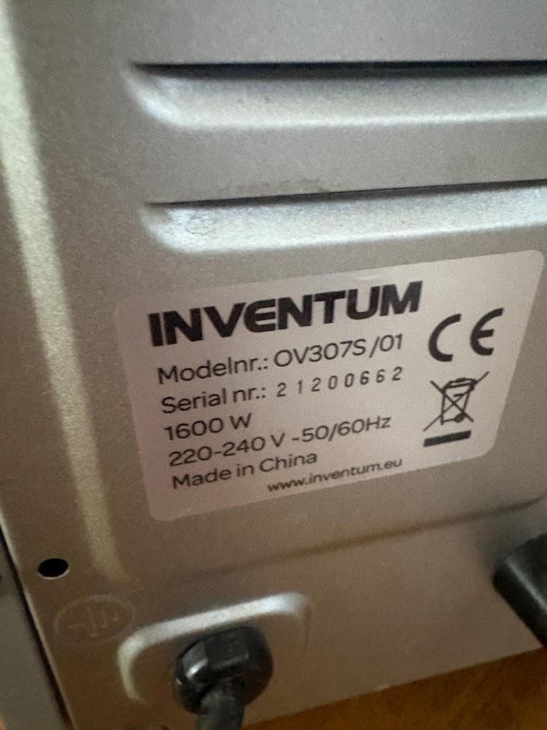 Inventum OV307S/01 Mini-oven - Zo goed als nieuw, Witgoed en Apparatuur, Ovens, Ophalen, Minder dan 45 cm, Zo goed als nieuw, Inventum