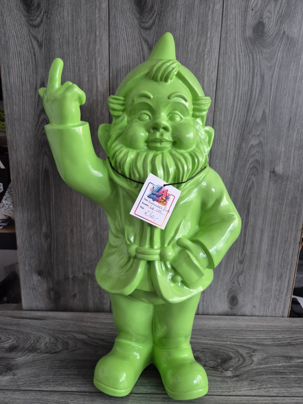 Grote Tuinkabouter "Fuck You" - 68cm Polyester, Ophalen, Onbekend@voorbeeld.com, Onbekend, Nieuw