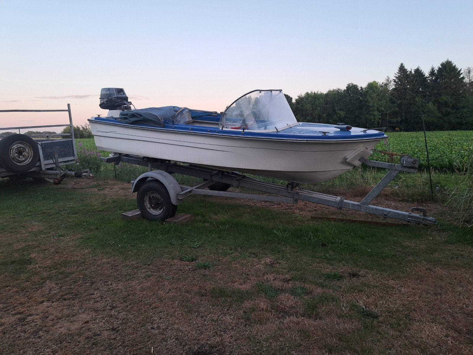 speedbootje met Yamaha 8pk buitenboordmotor en trailer, Ophalen, Overige merken, Gebruikt, Buitenboordmotor