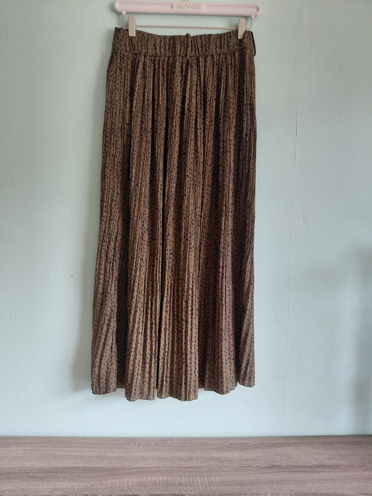 Zara geplooide maxi rok met stippenprint Maat S, Zara, Ophalen of Verzenden, Zo goed als nieuw, Maat 36 (S)