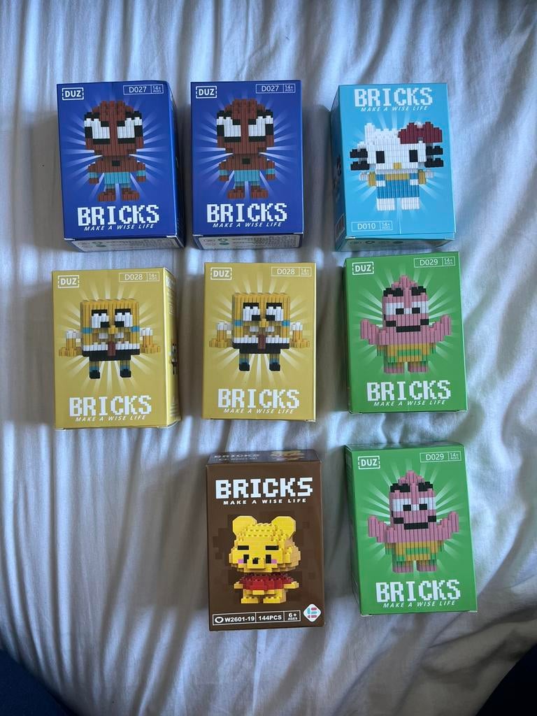 Bricks cartoonfiguren bouwpakket, Ophalen of Verzenden