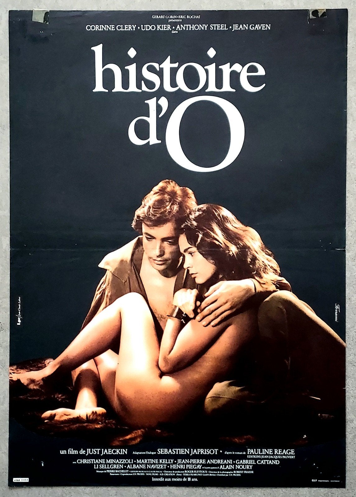 HISTOIRE D'O Just Jaeckin 1975 poster Udo Kier, Ophalen of Verzenden, Gebruikt, A1 t/m A3, Film en Tv