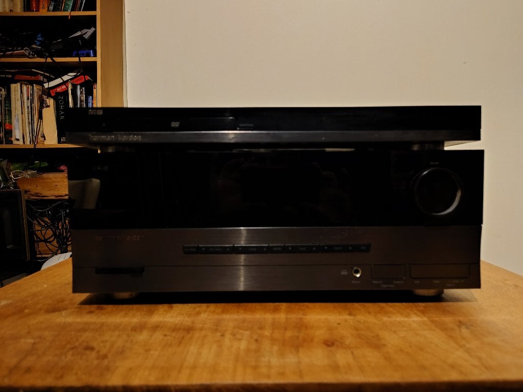 Harman Kardon AVR 2550 Receiver met DVD-speler, Gebruikt, 60 tot 120 watt, Ophalen, Overige merken