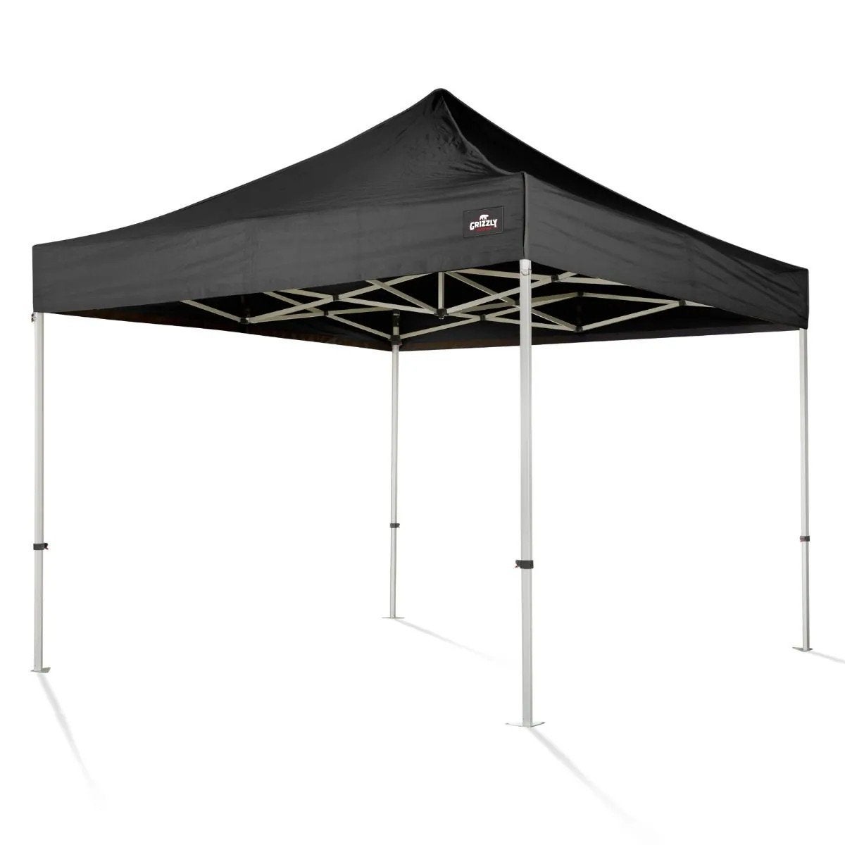 Grizzly 3x3 GO-UP40-PVC Easy Up aluminium zwart, Opvouwbaar, Partytent, Minder dan 4 meter, Nieuw