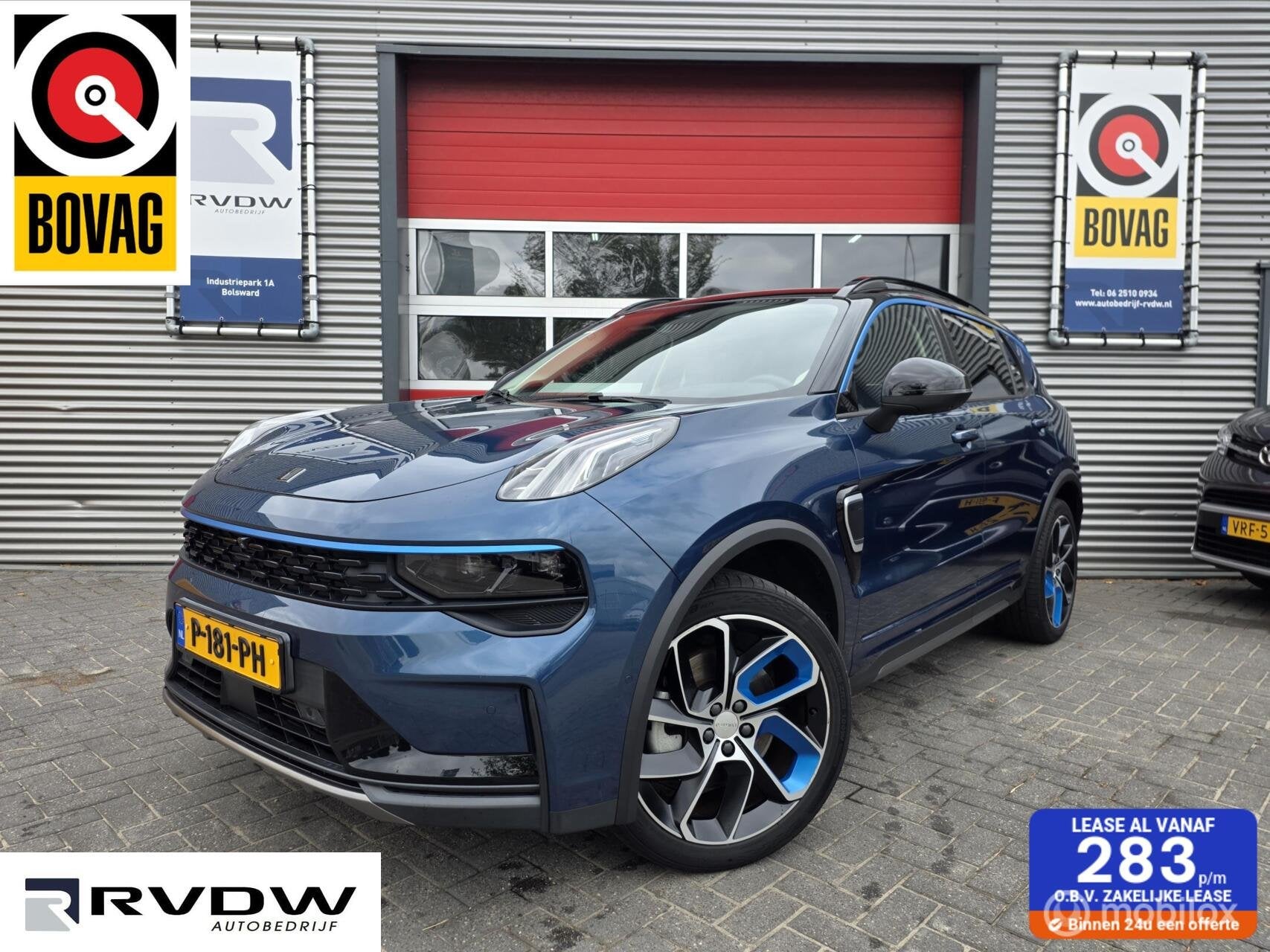 Lynk & Co 01 - 1.5 261PK Plug-in Hybrid, Pano, 360 Camera ,, 1800 kg, Euro 6, Blauw, 120 €/maand
