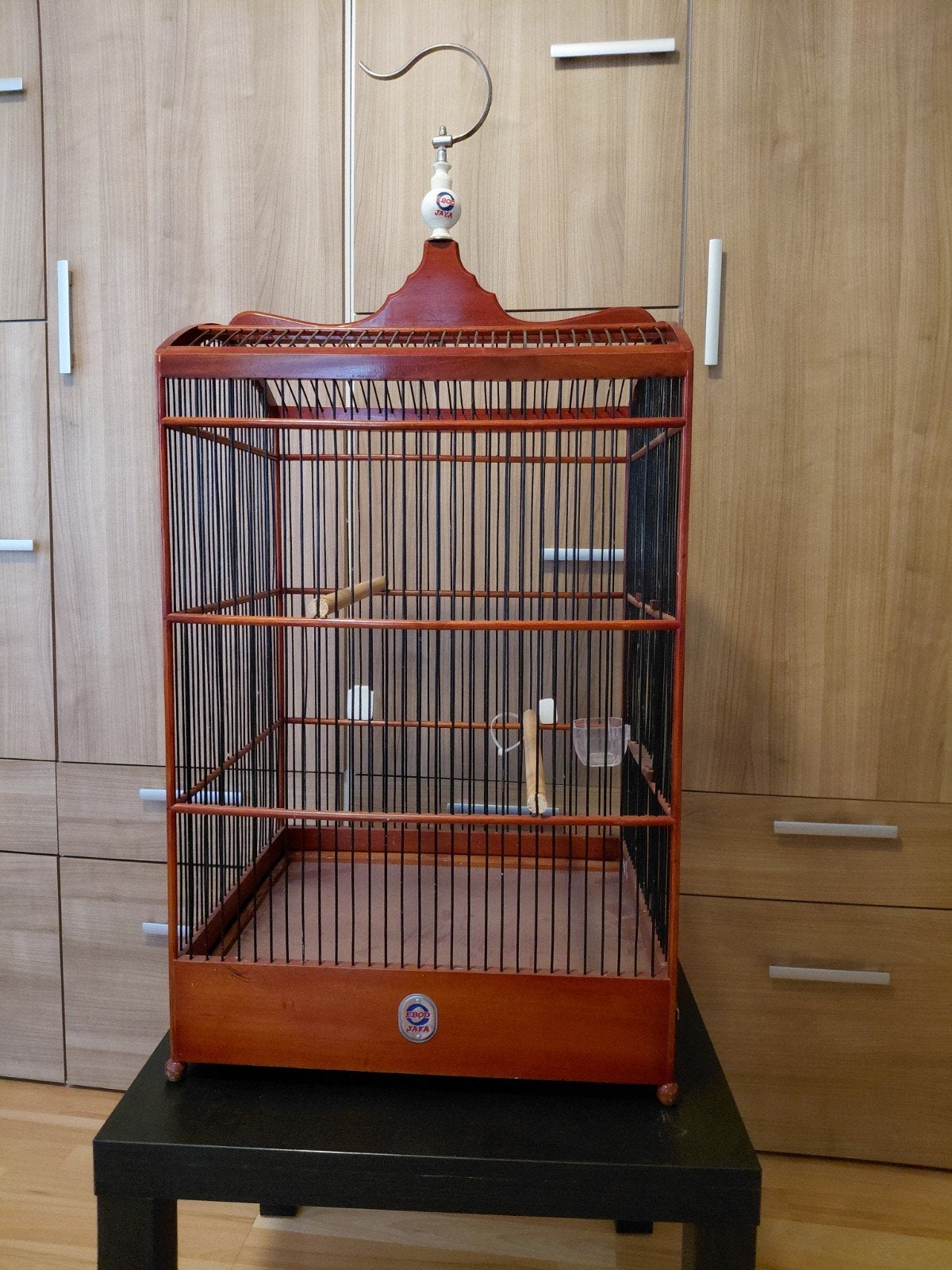 mooie schamalijster kooi, Dieren en Toebehoren, Ophalen, Zo goed als nieuw, Hout, Vogelkooi