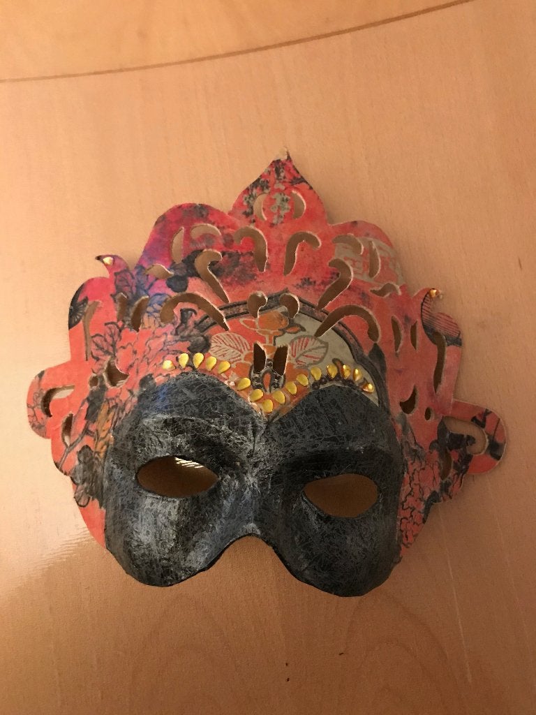 Decoratief Masker - Handgemaakt met Rijke Details, Ophalen of Verzenden, Zo goed als nieuw, Feestartikel, Carnaval
