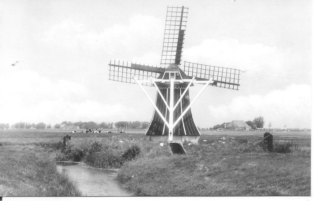 Ansichtkaart Jislum, De Volharding, molen, Friesland, Ophalen of Verzenden, 1960 tot 1980, Ongelopen, Friesland