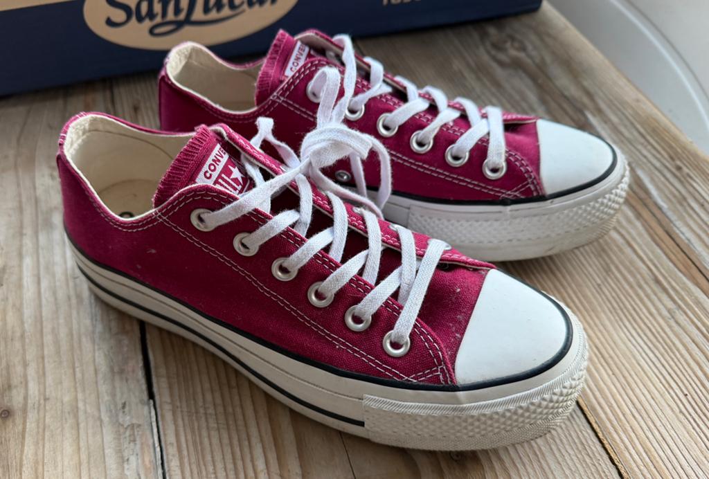 Converse All Star Platform Sneakers - Maat 38, Verzenden, Gedragen, Overige kleuren, Sneakers of Gympen