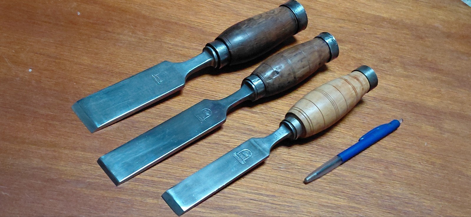 mooie set beitels, steekbeitels JNY Nooitgedagt 26,32,38mm, Ophalen of Verzenden