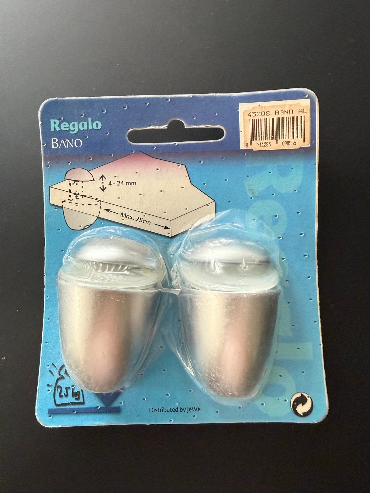 Set van 2 mat chromen plankdragers voor badkamer, Overige kleuren, Overige merken, Overige typen, Nieuw