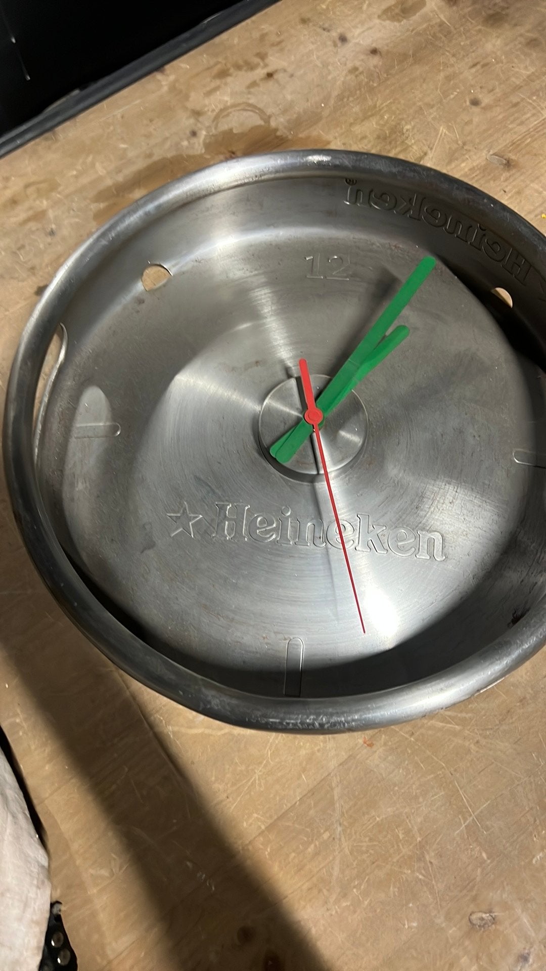 Heineken wandklok, Ophalen, Zo goed als nieuw, Wandklok