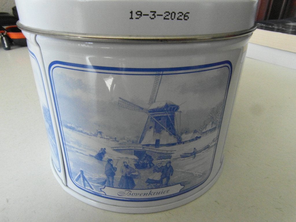 Trommeltje molens met naam, Verzamelen, Blikken, Ophalen of Verzenden, Zo goed als nieuw, Koek(jes)
