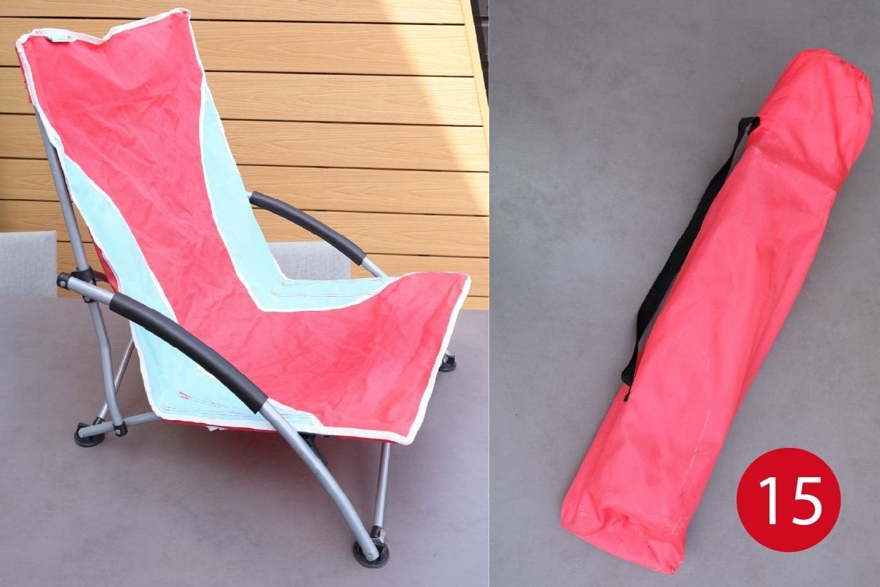 Opvouwbare Campingstoel met Draagtas - Rood/Blauw, Ophalen, Campingstoel