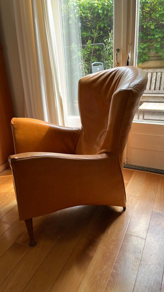 Fauteuil Castor van Montis, Ophalen, Gebruikt, 50 tot 75 cm, Leer