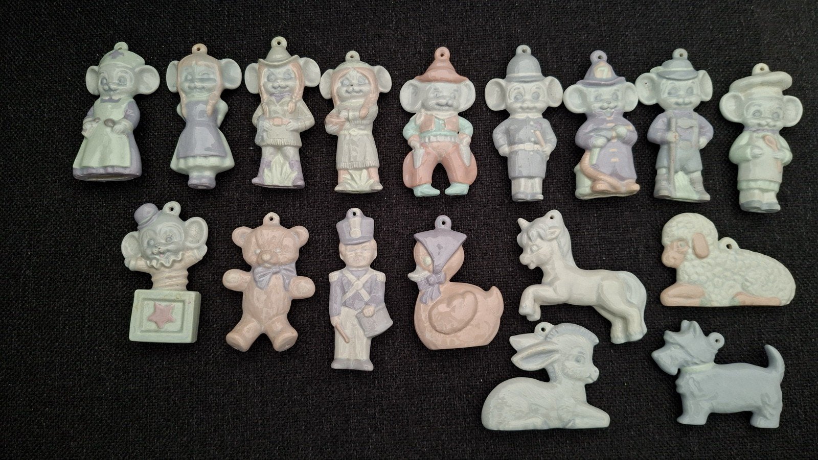 Vintage kerstboom ornamenten 'TS quality ceramics U.S A., Ophalen of Verzenden, Zo goed als nieuw